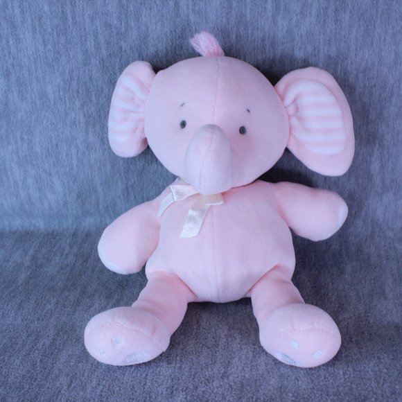 Little Me PINK‎ ELEPHANT 9" Plush Babies Infants Safe Rattles Stuffed Super Soft - Picture 1 of 6